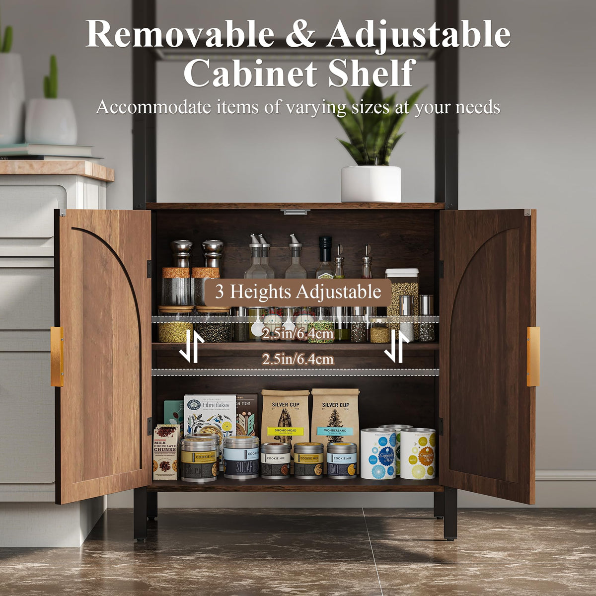 Rattan LED Bookshelf with Cabinet