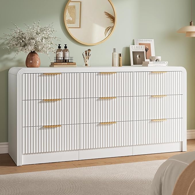 Fluted Dresser with Drawers
