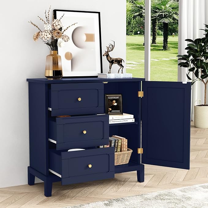 Accent Cabinet with 3 Drawers and Door