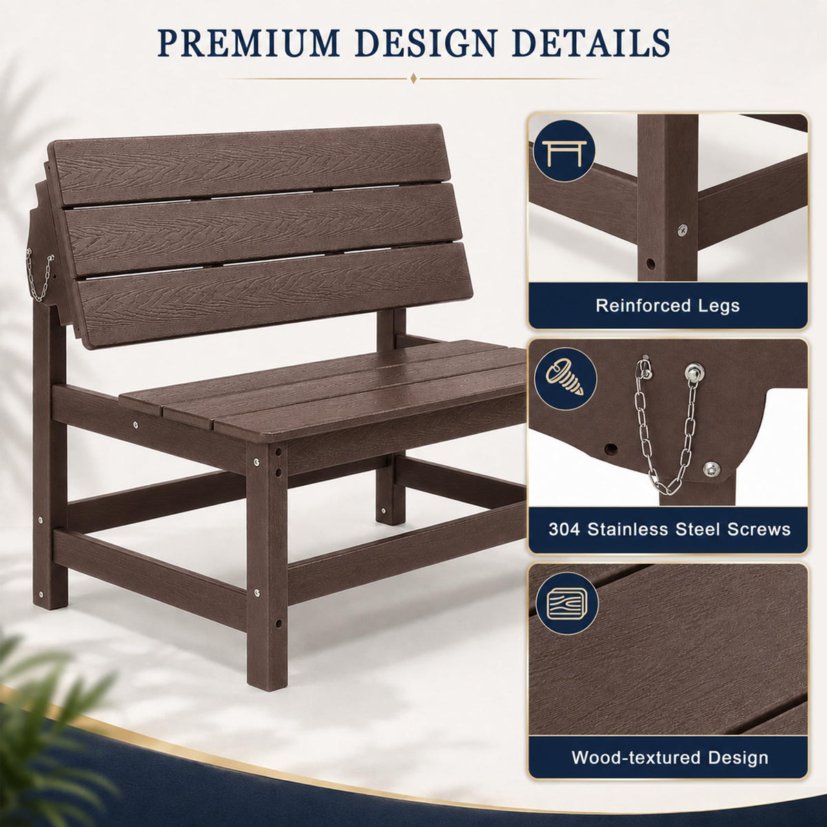 HDPE Convertible Picnic Table Bench