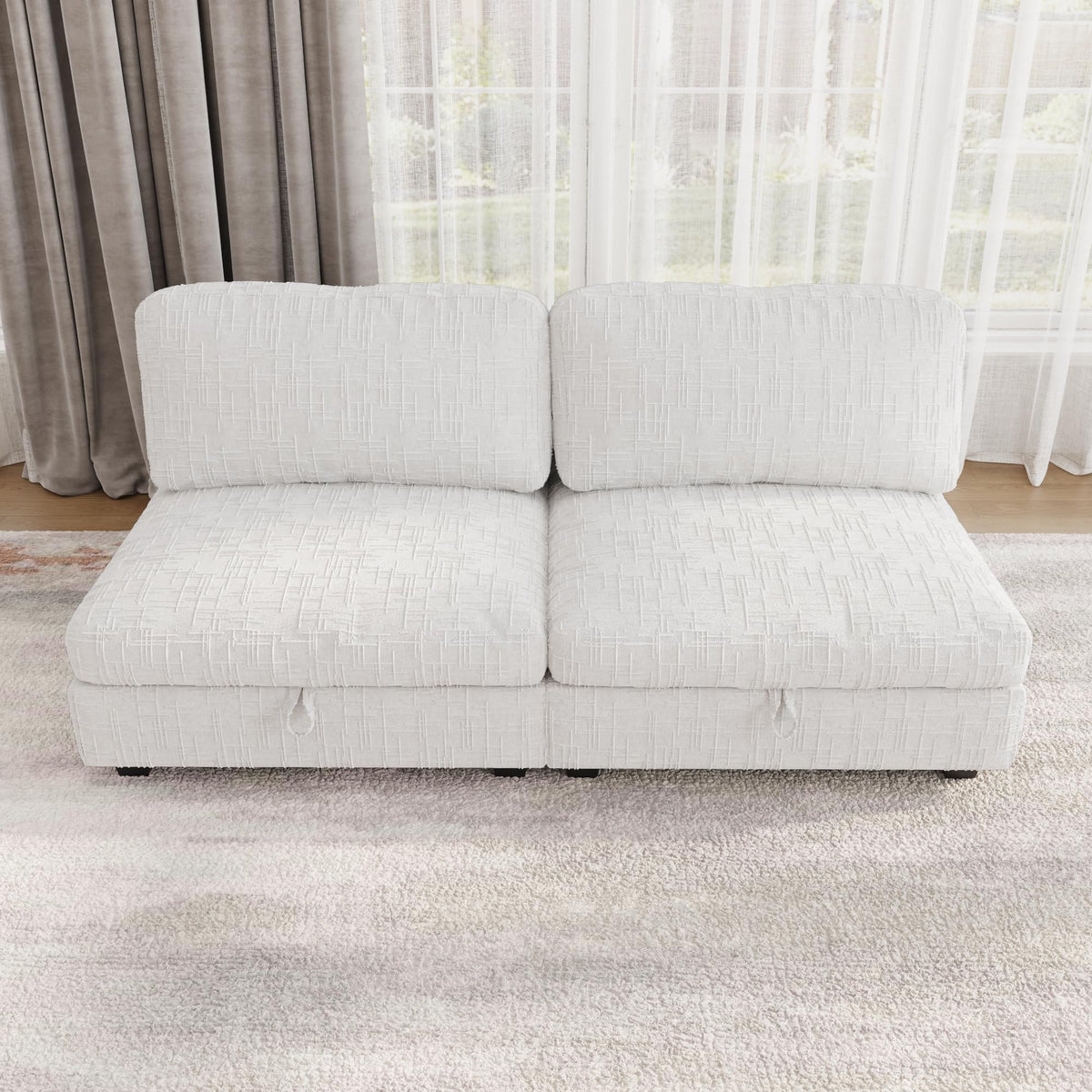 ERYE Comfy Chenille Upholstered Reversible Storage Chaise Lounge Indoor for Living Room Bedroom,Modern Single Chaise Lounge Leisure Recliner Sofa Daybed with Seat Storage