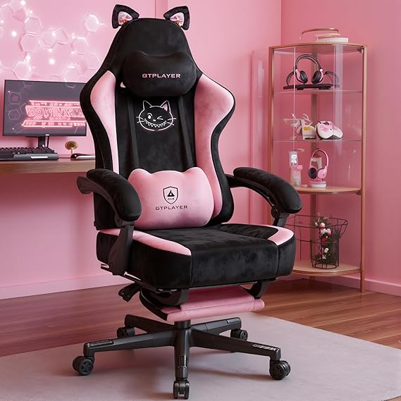 Cat Ear Velvet Gaming Chair