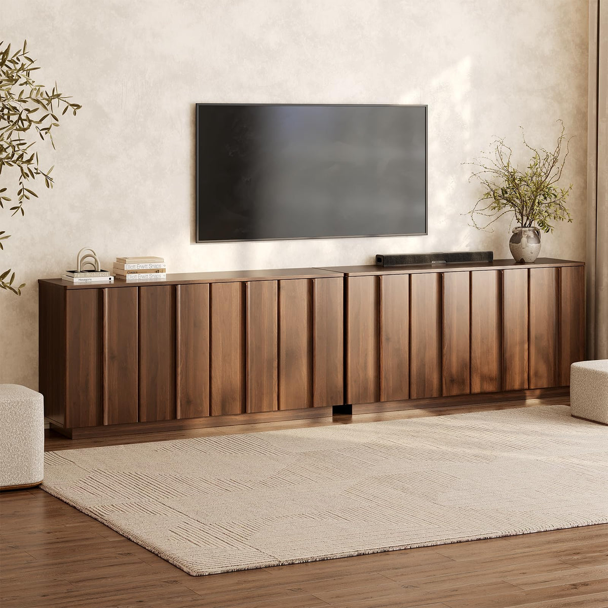 Fluted Walnut Sideboard