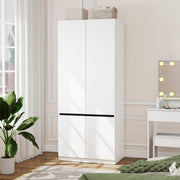 White Wardrobe Armoire Cabinet with Doors