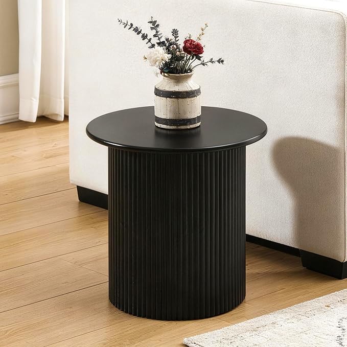 Round Fluted Side Table