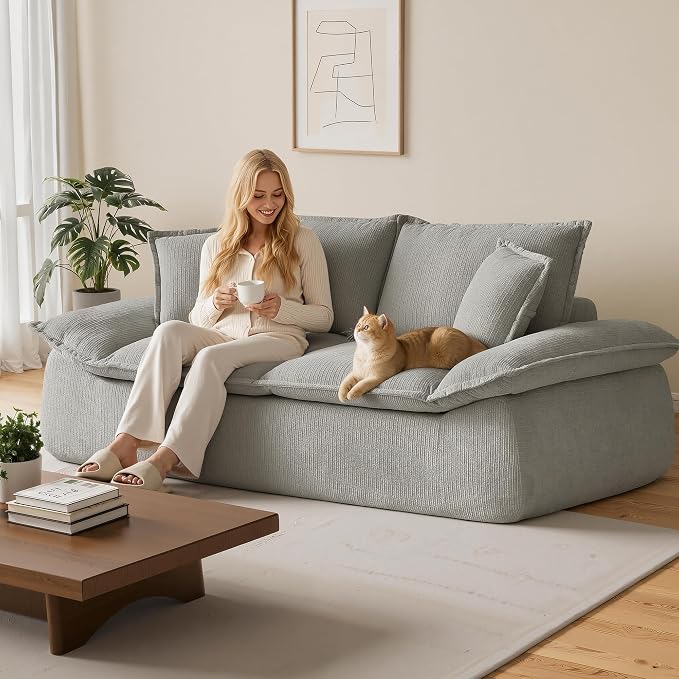 Chenille Boneless Loveseat