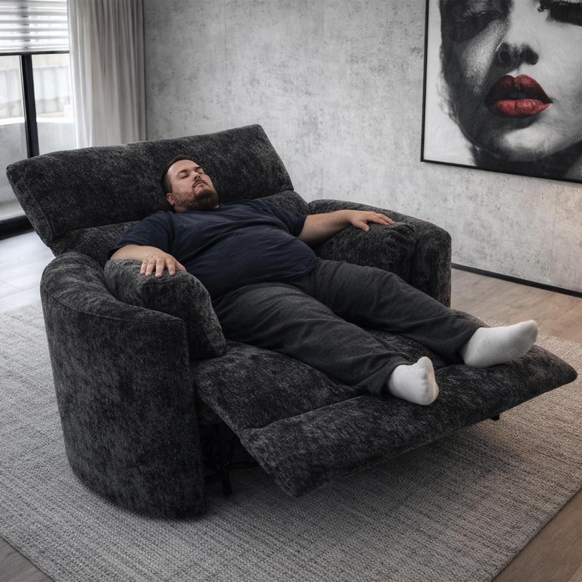 Oversized Power Recliner Chair – 52" Wide, Big & Tall, USB Charging