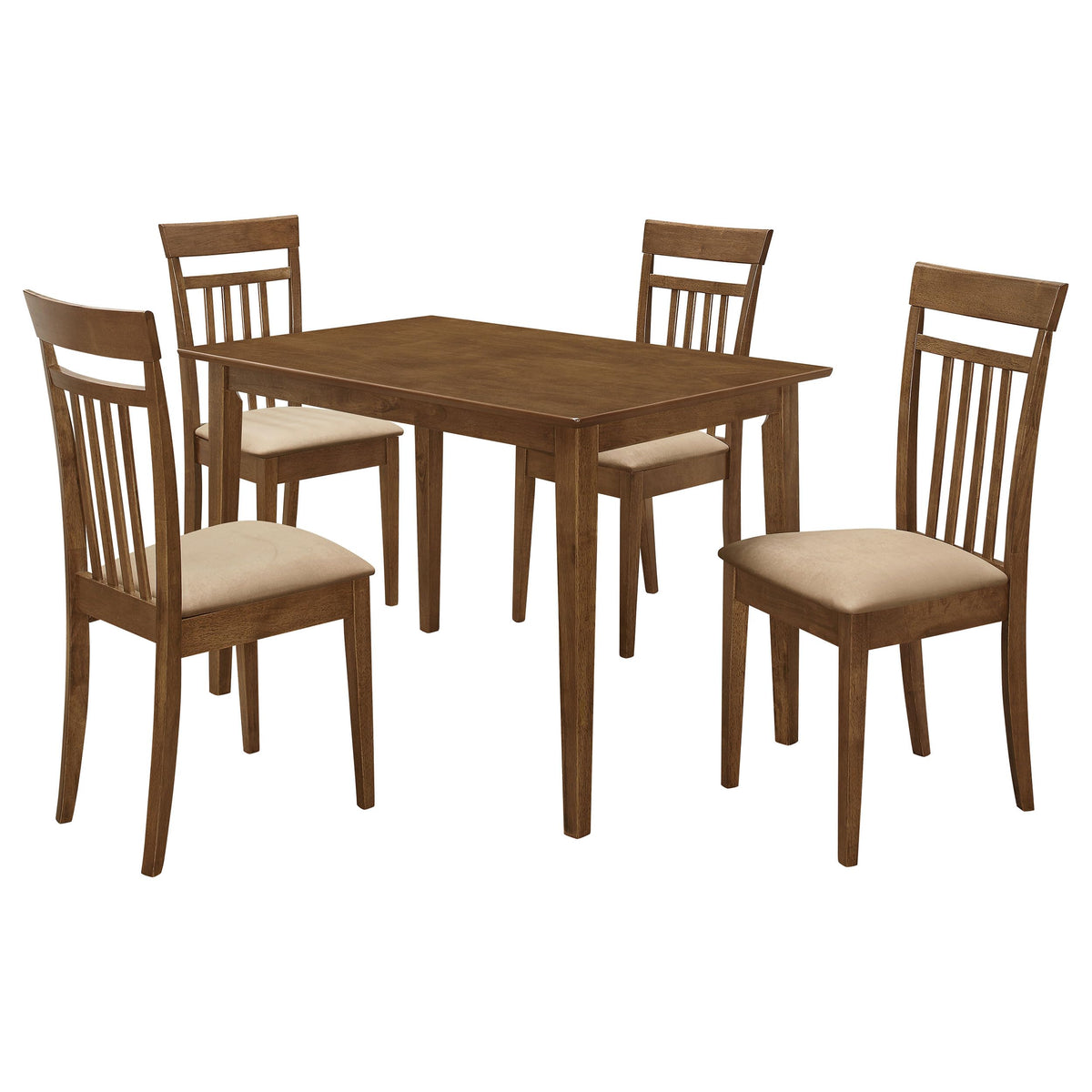 Coaster Robles 5-Piece Wood Rectangular Dining Table Set Chestnut 150430
