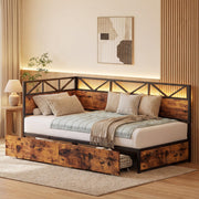 Twin Daybed with Storage & Charging Station