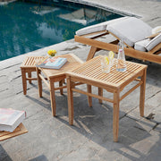 Teak Nesting Side Tables Set of 3