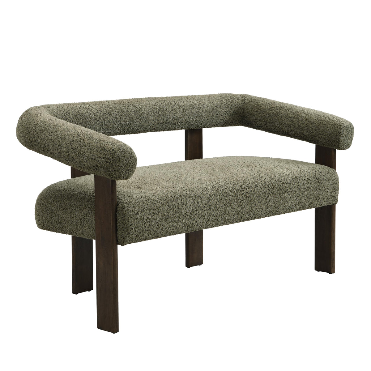 Modern Boucle Loveseat