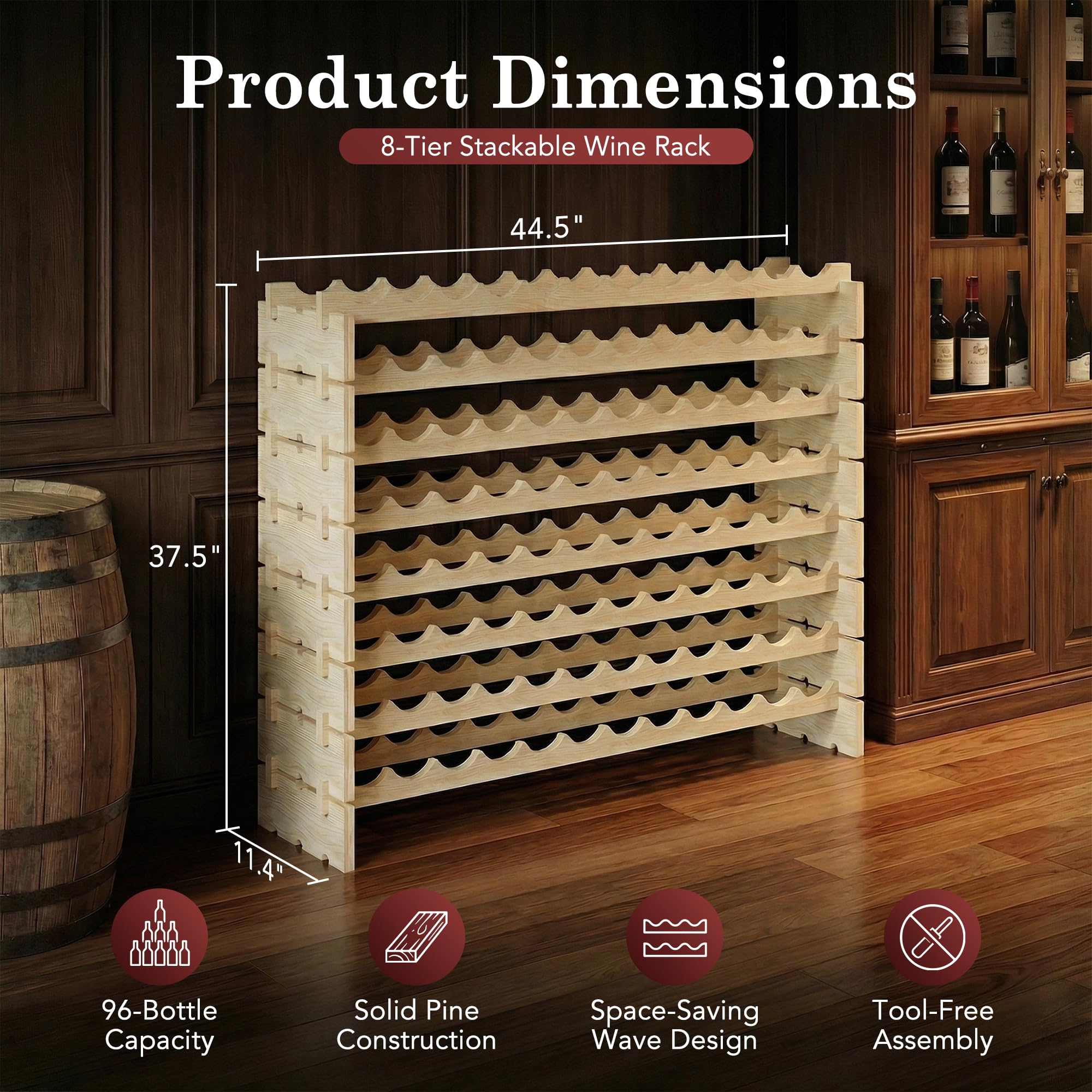 Stackable Wooden Wine Rack