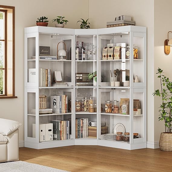 70" Glass Display Cabinet – 4-Tier Curio Cabinet