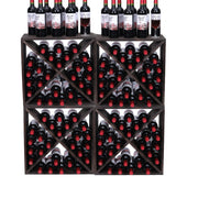 96-Bottle Stackable Wood Wine Rack