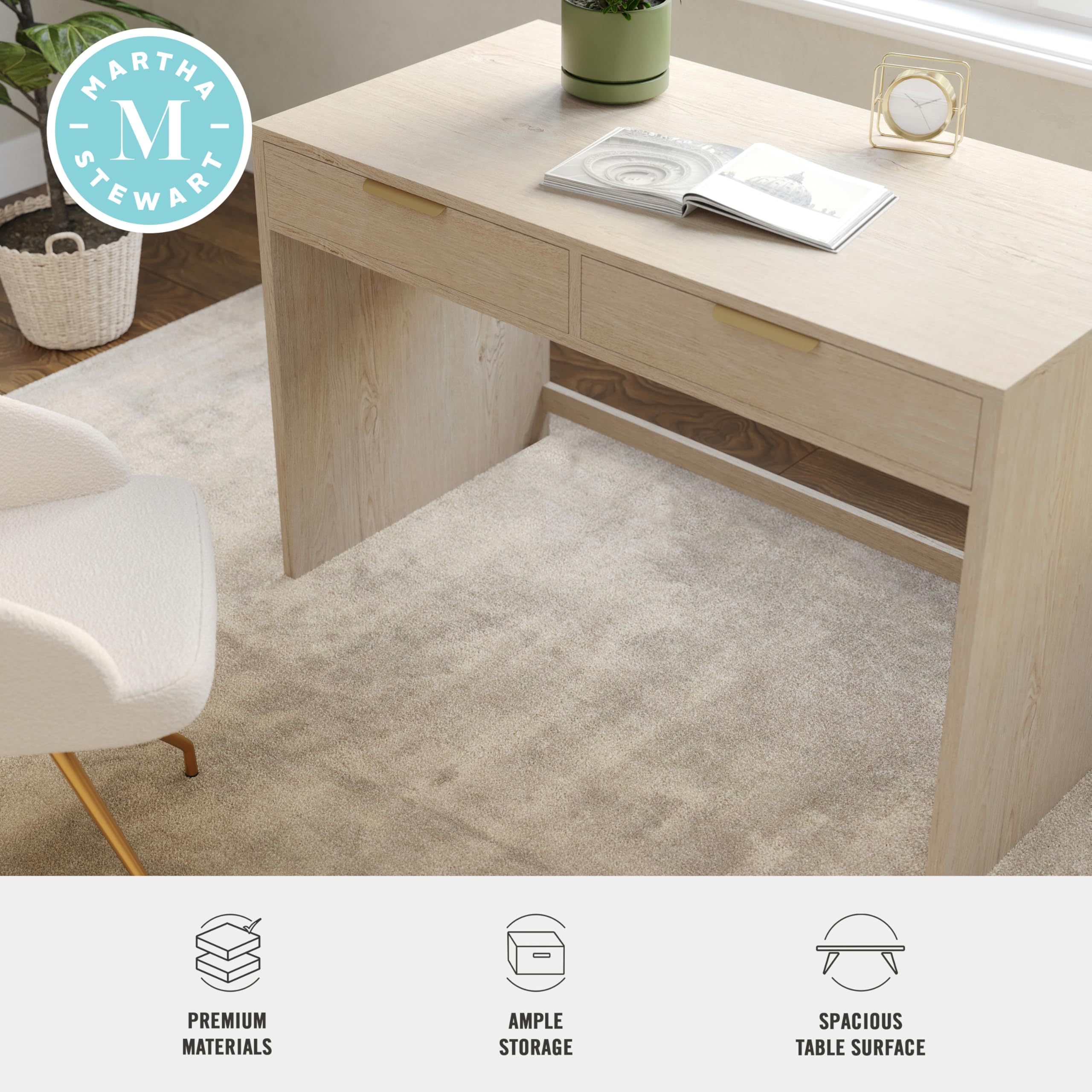 Home Office Desk with Storage Drawers
