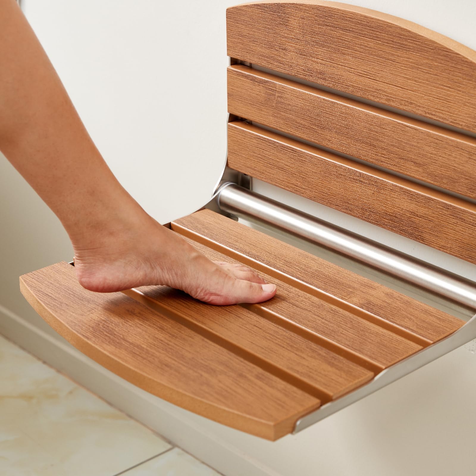 Wall-Mounted Folding Shower Seat
