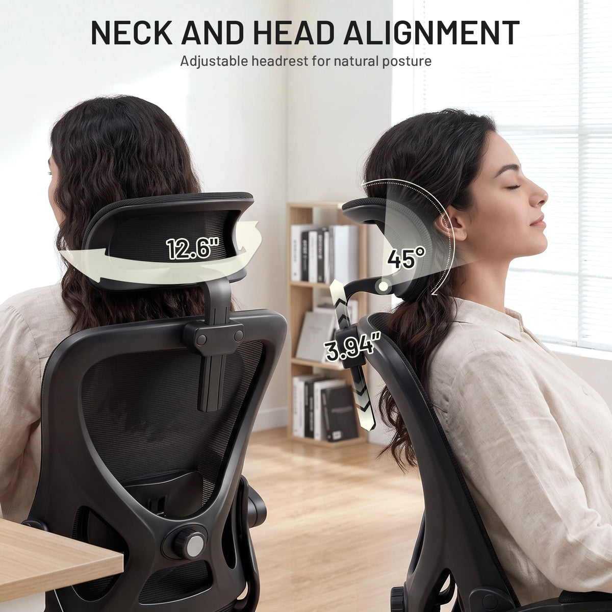 AreShark Ergonomic Office Chair - Mesh High Back Desk Chair Headrest Lumbar