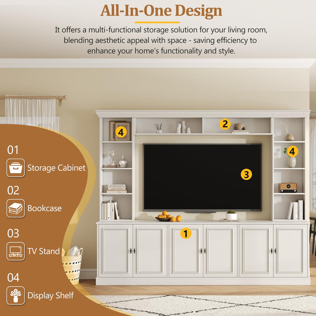 White Farmhouse Entertainment Center