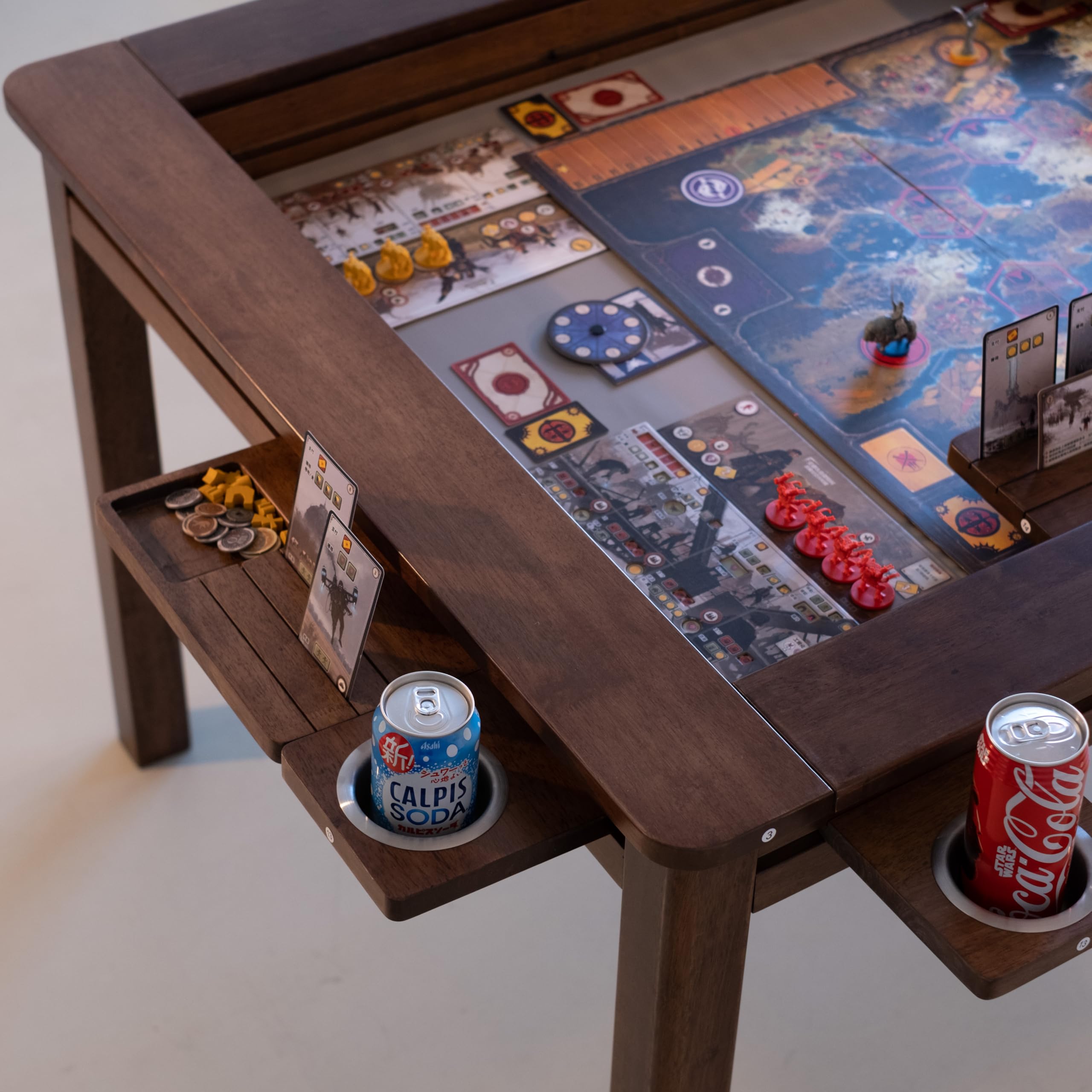 Solid Wood Dining & Gaming Table with Removable Top
