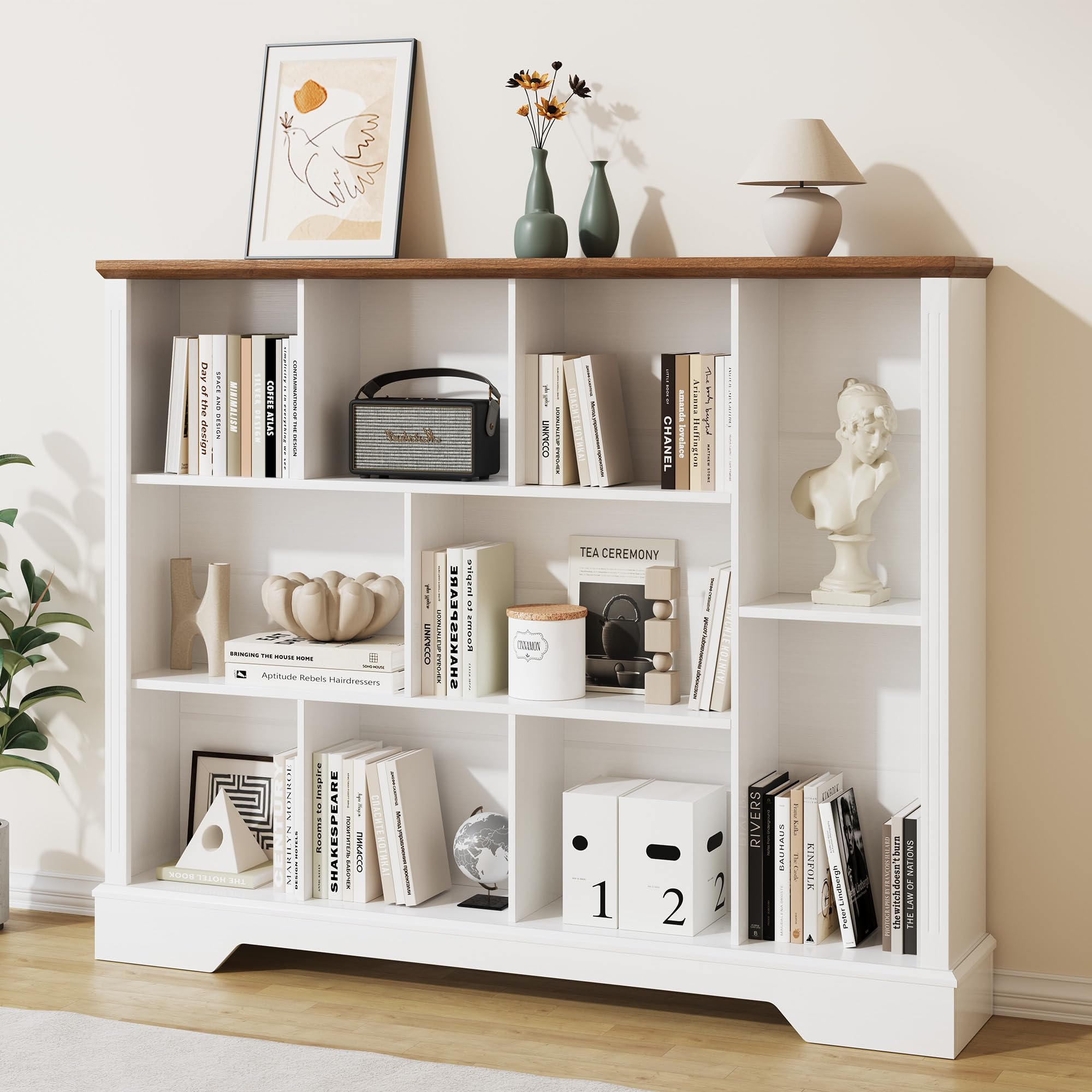 10-Cube Open Bookcase with Base