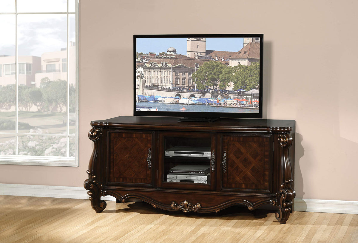 Acme Versailles TV Console, Cherry Oak