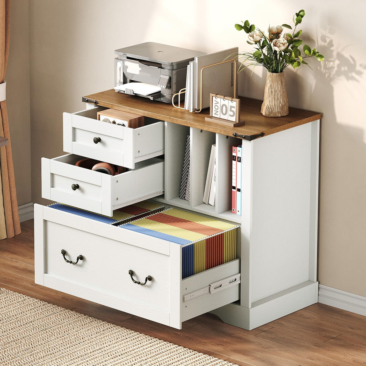 Farmhouse 3-Drawer File Cabinet