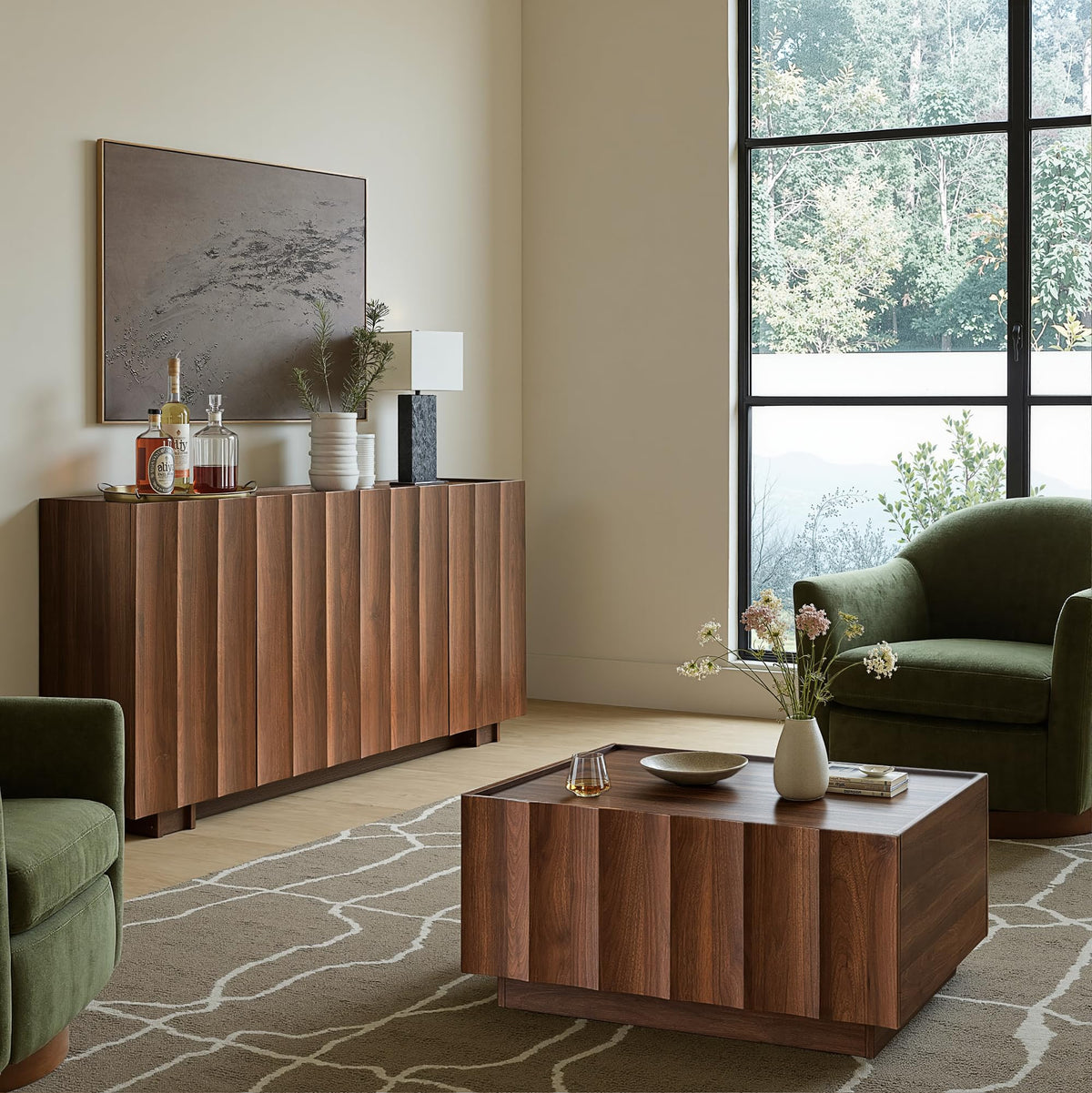 Walnut Wavy Sideboard