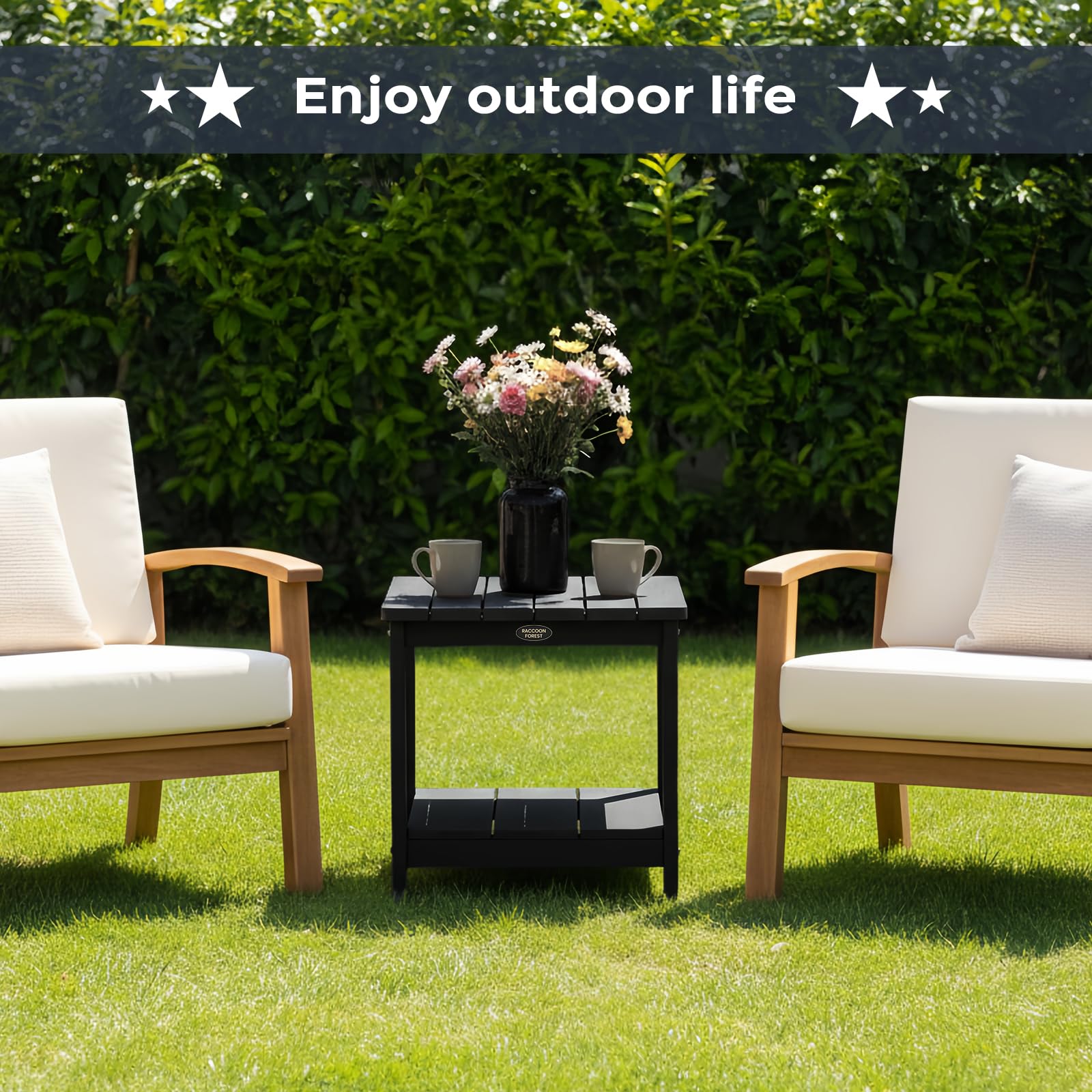 2-Tier Outdoor Side Table