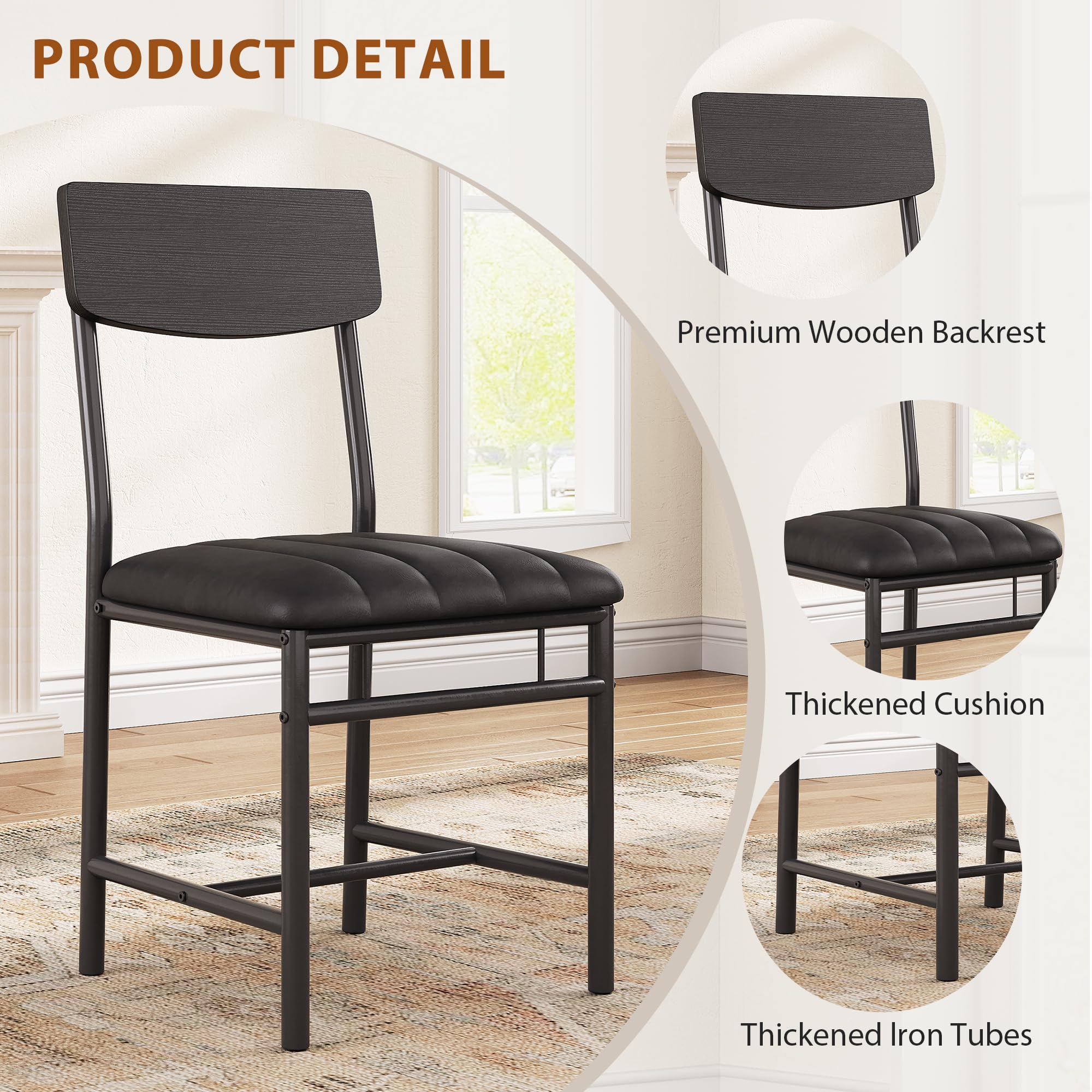 Upholstered Dining Chairs Set of 6