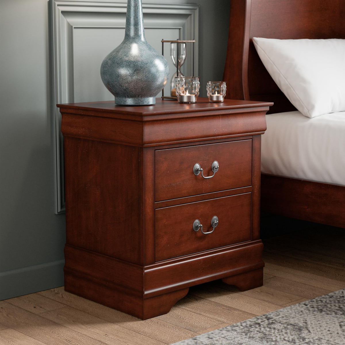 Traditional Two-Drawer Nightstand