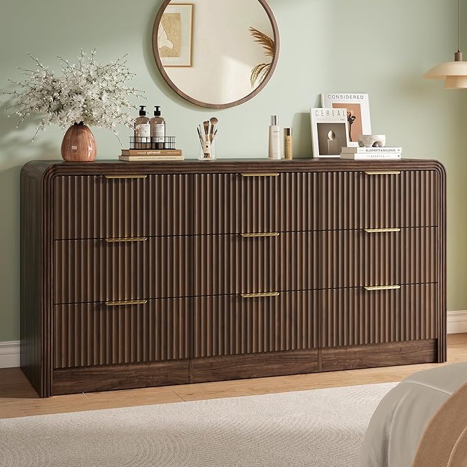 Fluted Dresser with Drawers