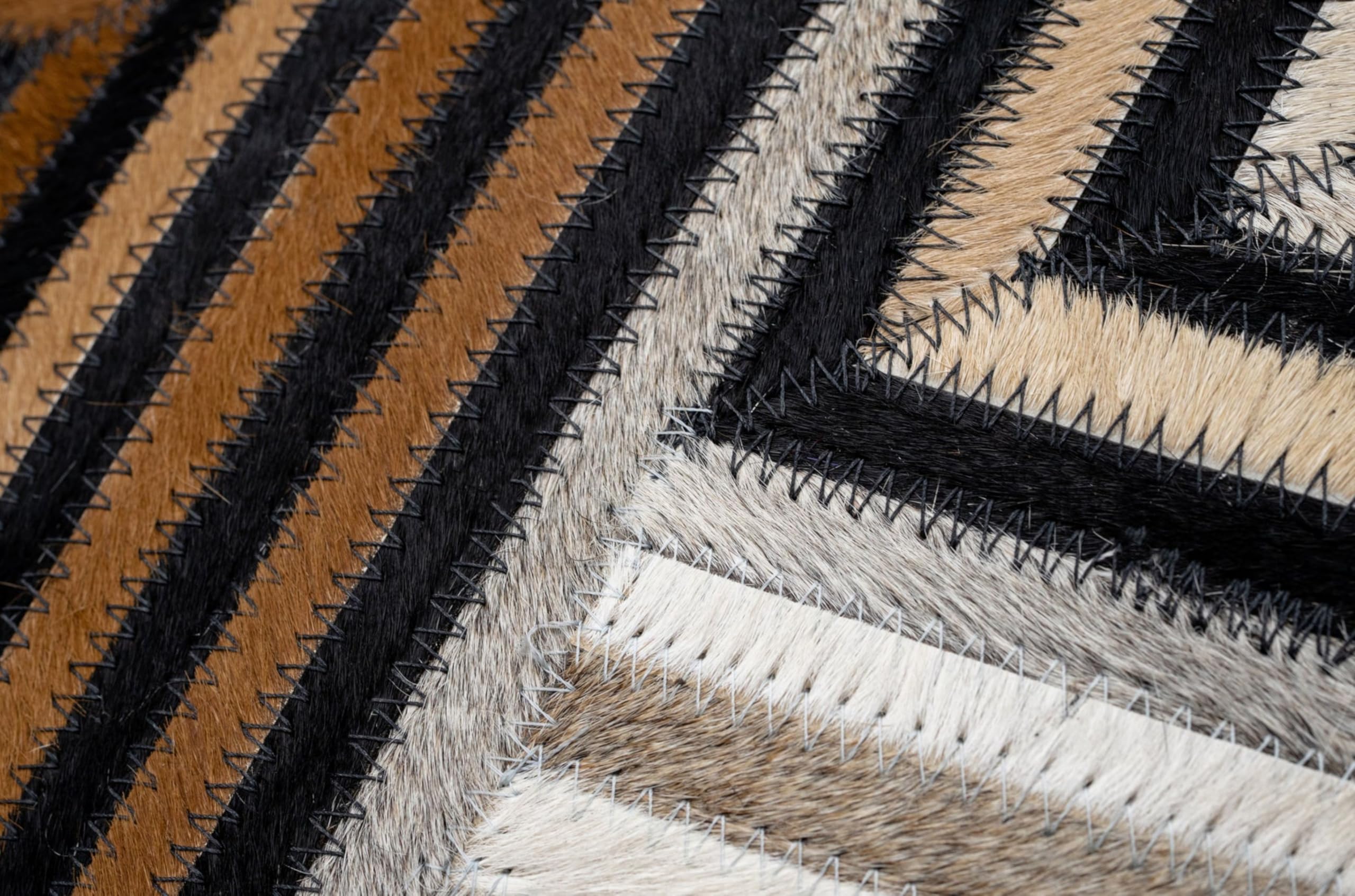 CANVELLO Genuine Cowhide Leather Decorative Throw Pillows - Handmade Patchwork Accent Pillows for Sofa, Couch, Chair - Southwestern Feather Down Insert Included (Set of Two (18"x18" + 16"x24"))