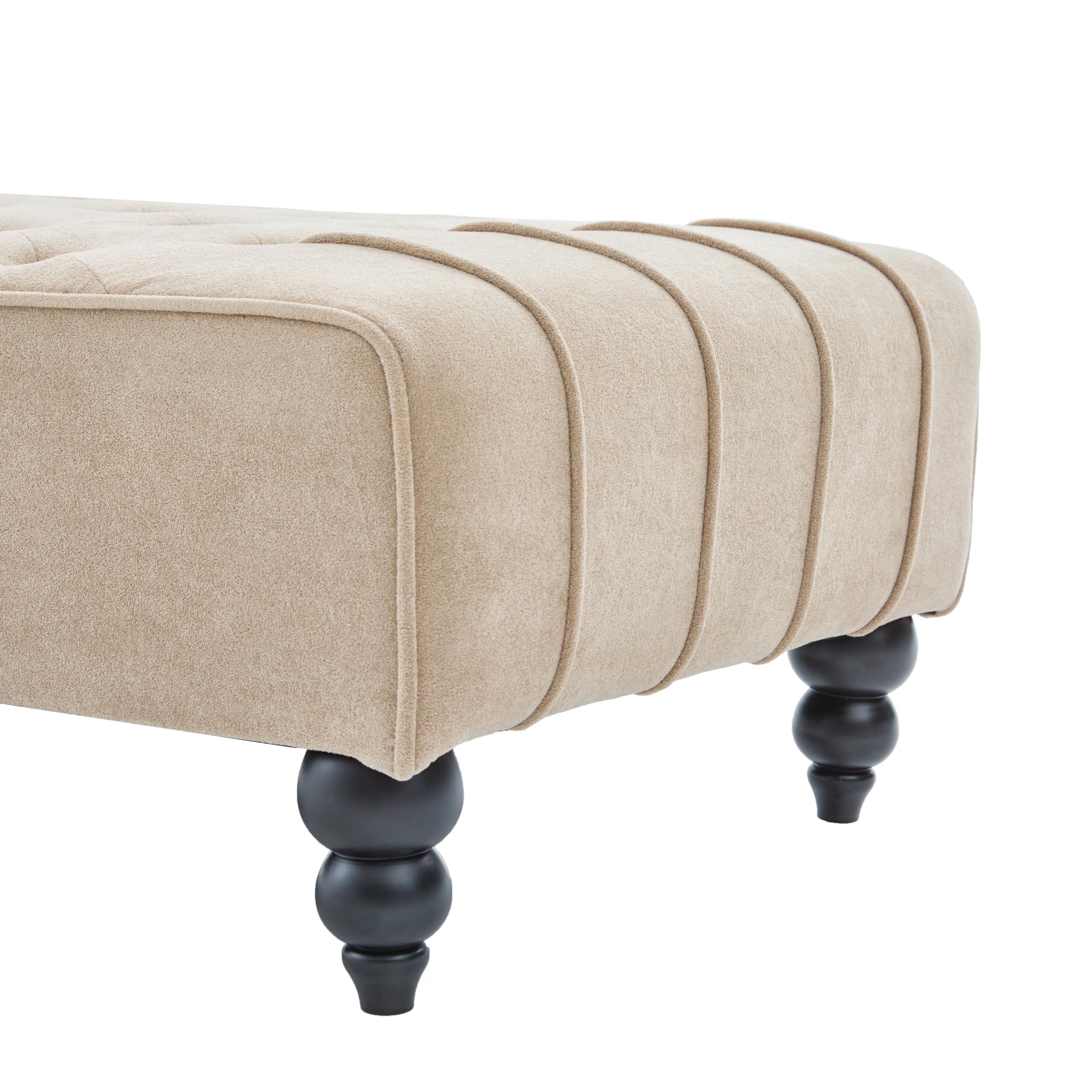 Christopher Knight Home Rafaela Velvet Upholstered Chaise Lounge Chair Indoor with Lumbar Pillow, Tufted Chaise Lounge Sofa with Scrolled Backrest, Wooden Living Room Lounge Chair, Camel