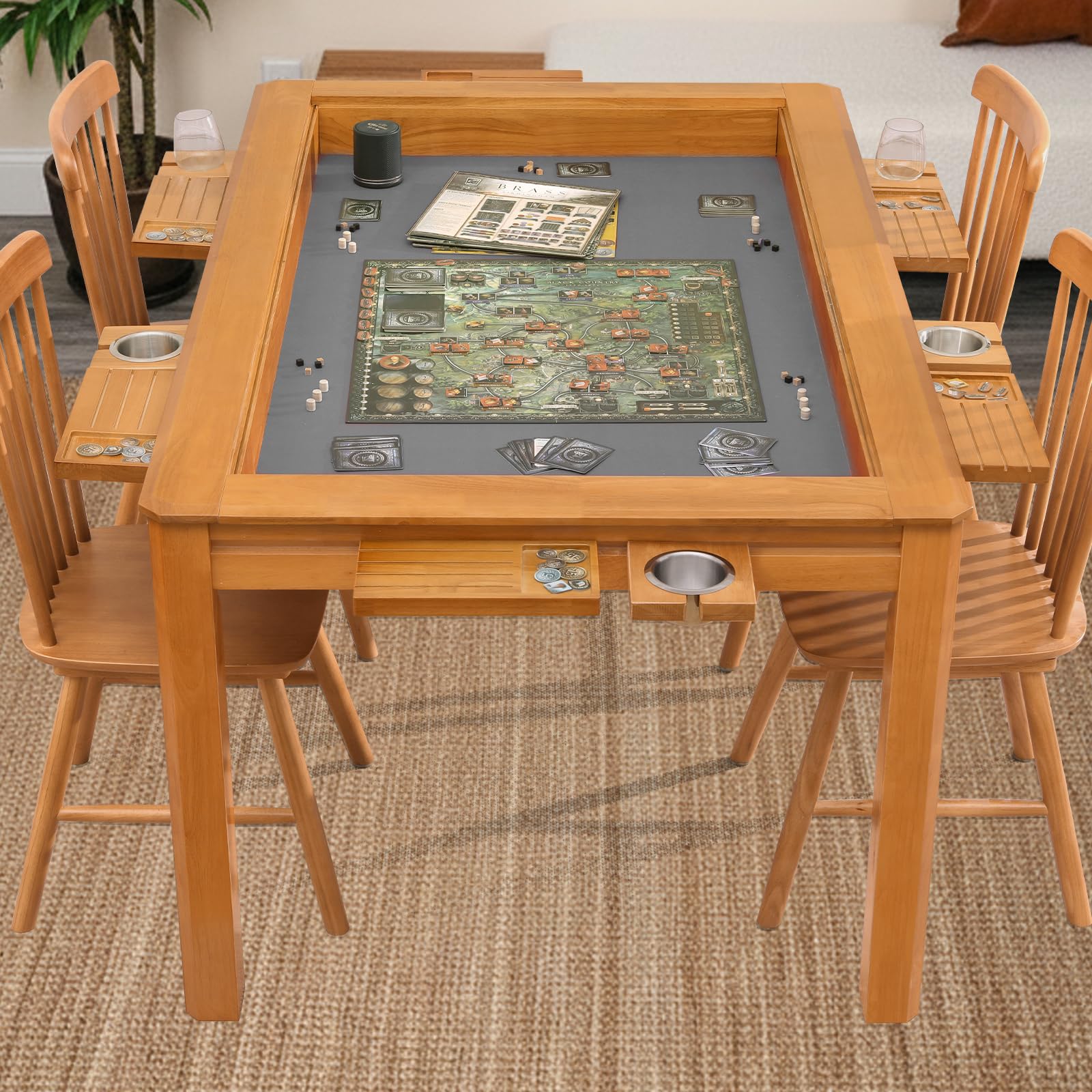 Solid Wood Board Game & Dining Table