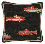 Trout Wool Throw Pillow