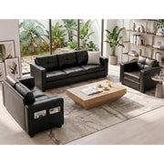 Faux Leather Sofa Set