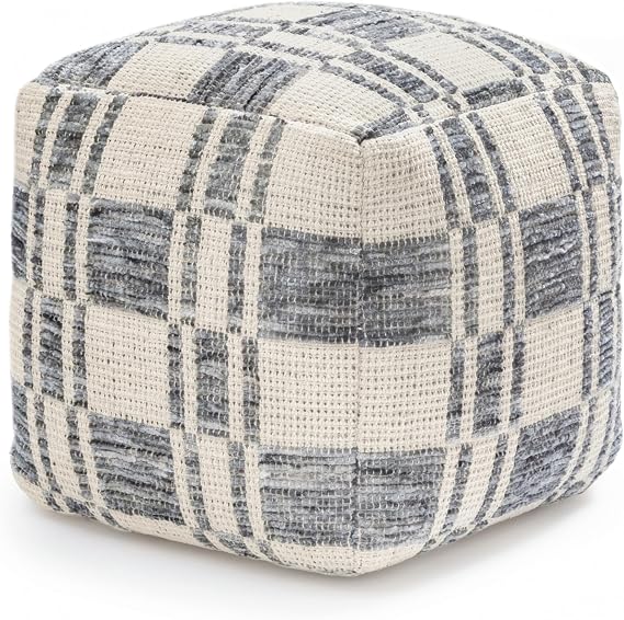 Square Pouf Ottoman Footrest