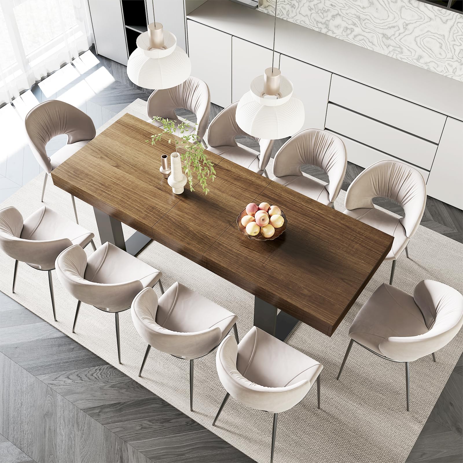 Extendable Farmhouse Dining Table for 8–10