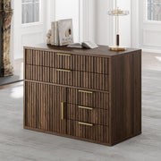 Fluted Mobile File Cabinet with 5 Drawers