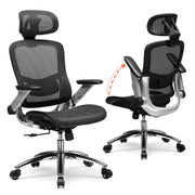 Ergonomic Mesh Office Chair with Flip-Up Arms & Lumbar Support