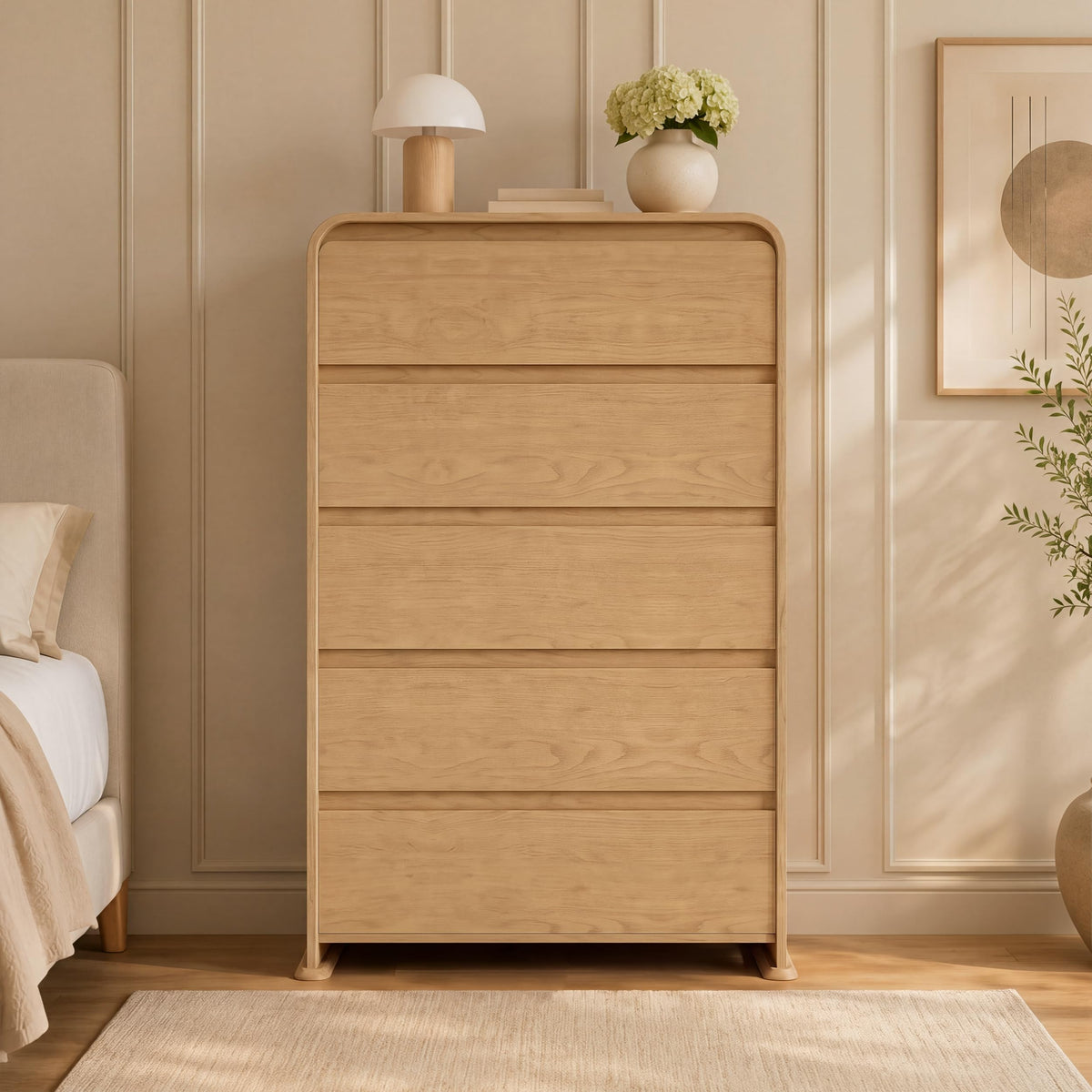 YESHOMY 5-Drawer Dresser for Bedroom, 50.5" Tall Chest of Drawers