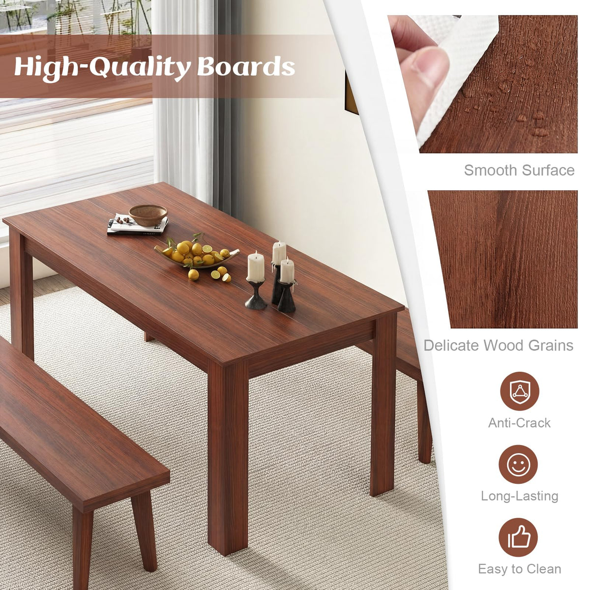 Walnut Rectangular Dining Table