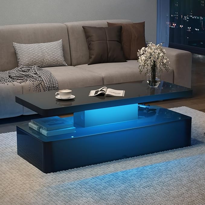 LED Coffee Table with Storage – 40" & 47"