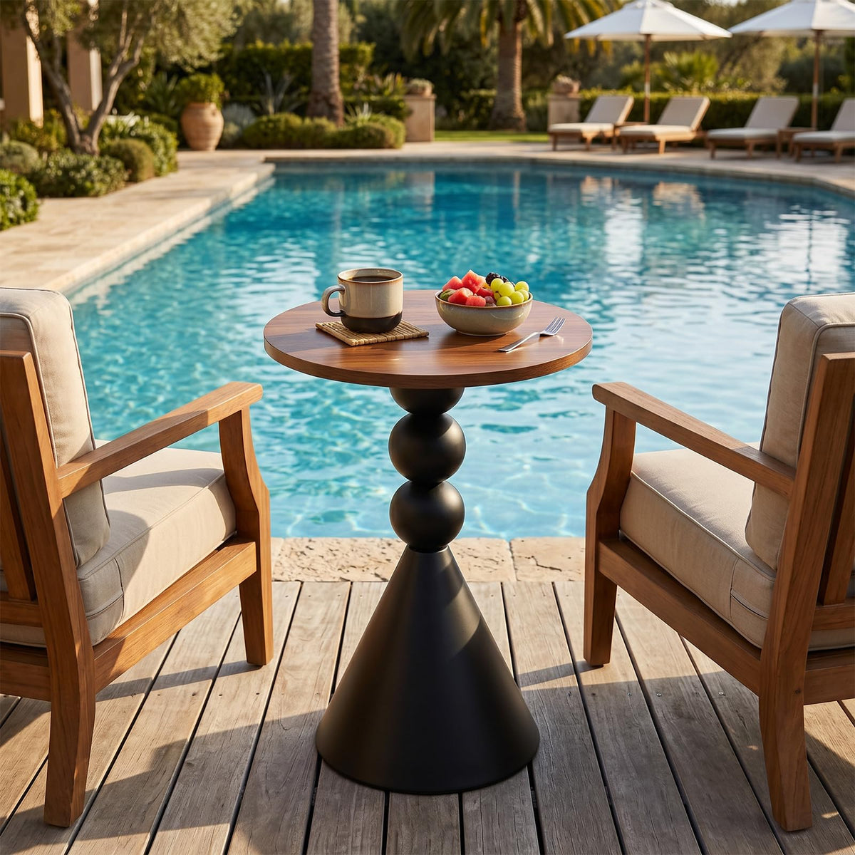 Round Pedestal Drink Table
