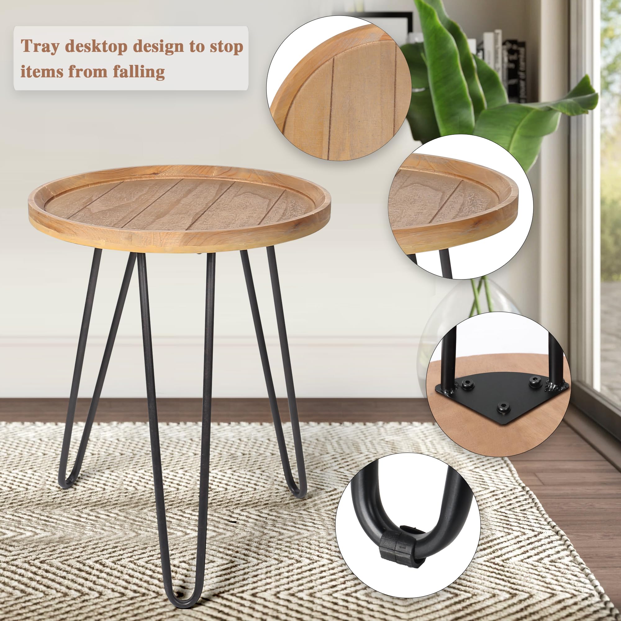 Round Nesting Side Tables Set of 2