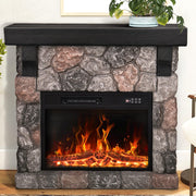 Electric Fireplace TV Stand with Mantel