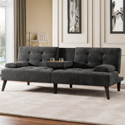 Futon Sofa Bed with Cup Holders