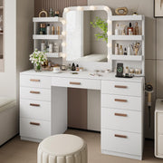 LED Makeup Vanity with 9 Drawers