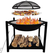 Wood-Burning Fire Pit with Grill
