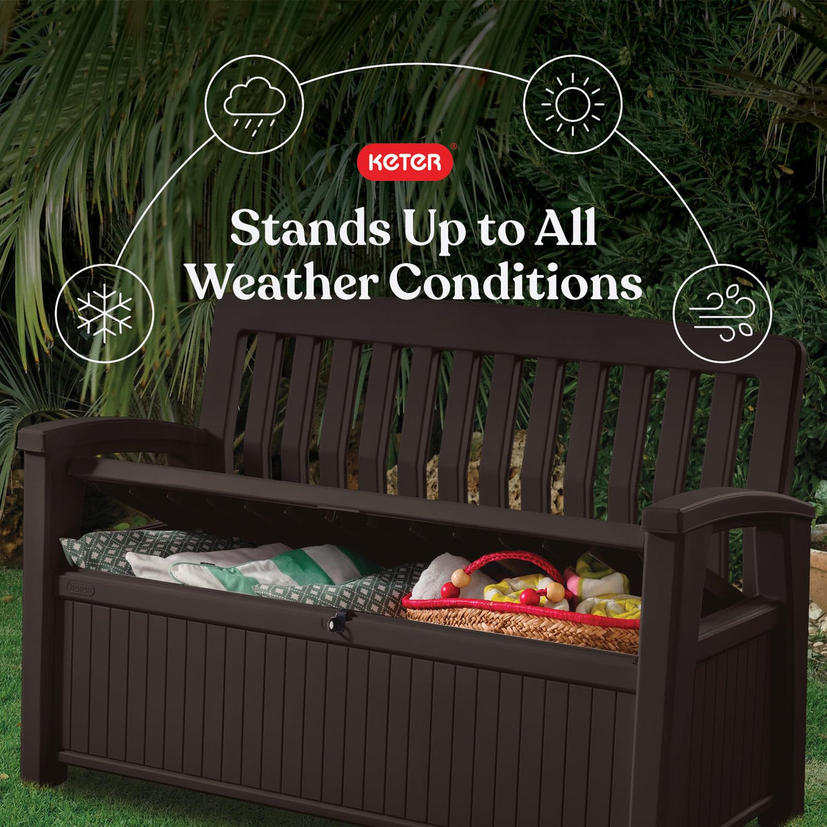 60-Gallon Outdoor Storage Bench